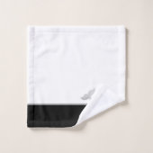 Baleine noire marine blanche et grise (Gant de toilette)