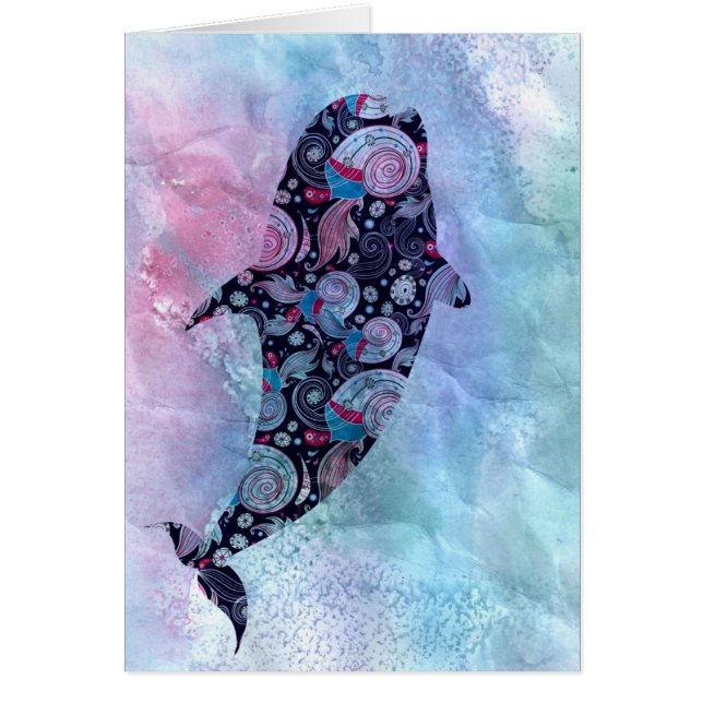 Baleine ornementale de silhouette (Devant)