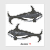 Baleine personnalisée votre nom autocollant (Feuille)