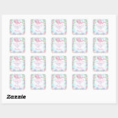 Baleine rose filles sous la mer Sticker d'annivers (Feuille)