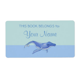 Baleine solo Sticker Étiquette