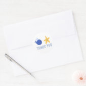 Baleine Starfish Peinture Merci Stickers (Enveloppe)
