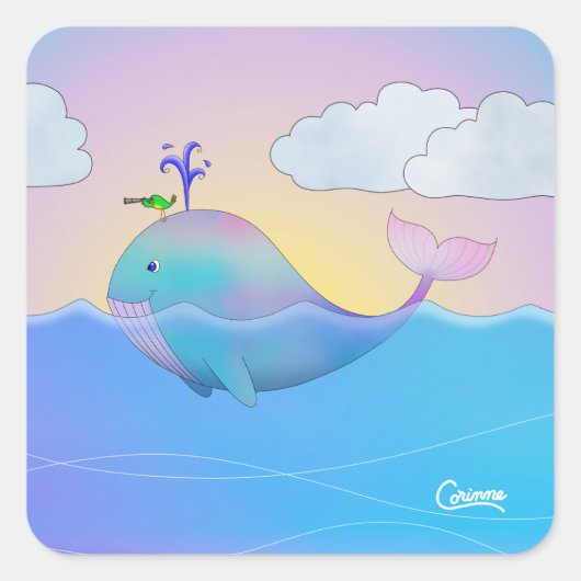 Baleine - Stickers Enveloppe (Devant)