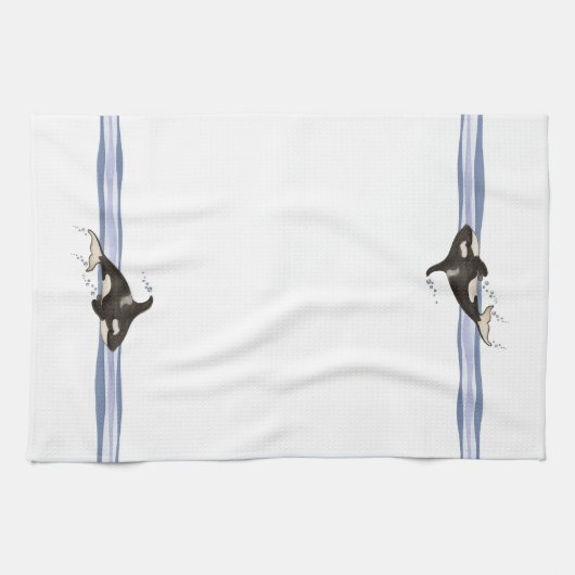 Baleine tueuse - Serviette de cuisine (Horizontal)