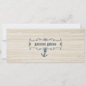 Baleine vintage, Baby shower Invitation de billets (Dos)