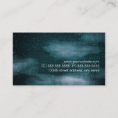 Baleine volant vers la Lune modèle Carte de visite (Dos)