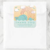 Baleines à menthe chic Stickers Merci bébé élégant (Sac)