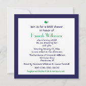 Baleines contes et Wavy Navy & Green Invitation (Dos)