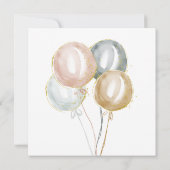 Baleines Et Ballons Magiques Invitation Anniversai (Dos)