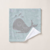 Baleines et bulles (Gant de toilette)