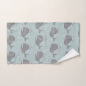Baleines et bulles (Serviette à main)