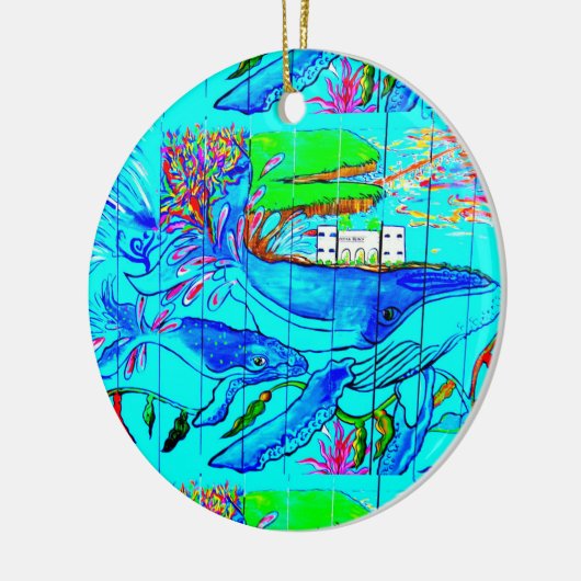 baleines et ornement de dauphins (Gauche)