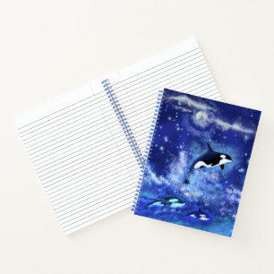 Baleines tueuses sur Carnet à Pleine lune bleue
