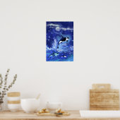 Baleines tueuses sur la Pleine lune bleue Tableau  (Cuisine)