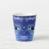 Baleines tueuses sur Pleine lune Latte Mug (Devant)