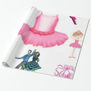 balerina roze jurk cadeau voor verpakkingspapier cadeaupapier