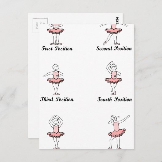 baletposities dab briefkaart (Voorkant / Achterkant)