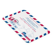BALI Air Mail Bruiloft Bewaar de datum 3x4 Magneet (Rechterzijde)