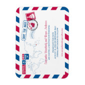 BALI Air Mail Bruiloft Bewaar de datum 3x4 Magneet (Verticaal)