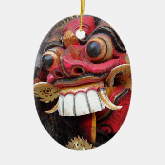 Bali Barong-masker Keramisch Ornament (Voorkant)