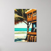 Bali Beach Cafe Bar Canvas Afdruk (Voorkant)