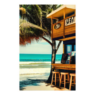 Bali Beach Cafe Bar Foto Afdruk