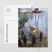 Bali, begrafenisplechtigheid op Balinese plaats Briefkaart (Voorkant / Achterkant)