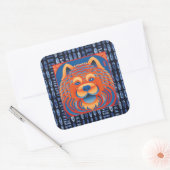 BALI BLISS Chow hond Vierkante Sticker (Envelop)