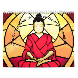Bali buddha glas raam kalender