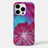 Bali Flower Batik Tropisch Hawaïaans Magenta Roze