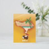 Bali geïllustreerde kaart (Staand voorkant)