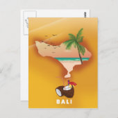 Bali geïllustreerde kaart (Voorkant / Achterkant)