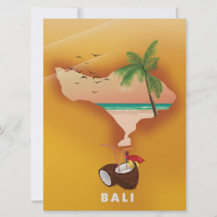 Bali geïllustreerde kaart