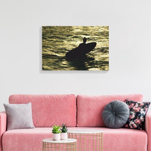 Bali Golden Hour Surf  - Canvas Wall Art Print (Insitu (Woonkamer))