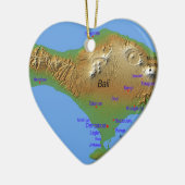 Bali Holliday Map Keramisch Ornament (Links)