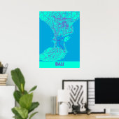Bali - Indonesia Galaxy City Map Poster (Thuiskantoor)
