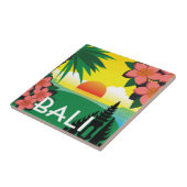 Bali Indonesia Illustration  style Tegeltje (Zijkant)