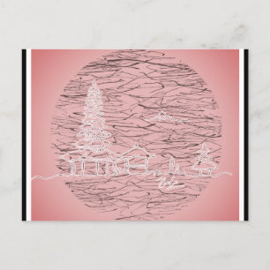 Bali Indonesia Roze Revel Briefkaart