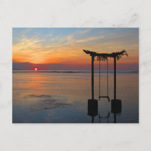 Bali Indonesia Sunset Briefkaart