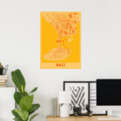 Bali - Indonesia Sunset City Map Poster (Thuiskantoor)