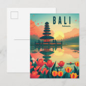 Bali Indonesia Travel Briefkaart (Voorkant / Achterkant)