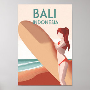 Bali Indonesia vintage-poster Poster