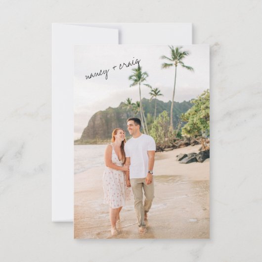 Bali Indonesië Bewaar de Datum Kaart (Achterkant)