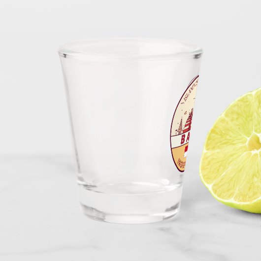 Bali Indonesië City Skyline Embleem Shot Glas (Links)
