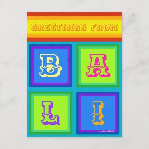 Bali Indonesië kleurrijke vakantie Briefkaart