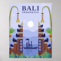 Bali Indonesië Kunst Reizen Illustratie