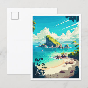 Bali Indonesië Reizen  Illustratie Briefkaart