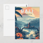 Bali Indonesië Reizen Kunst Vintage Briefkaart (Voorkant / Achterkant)