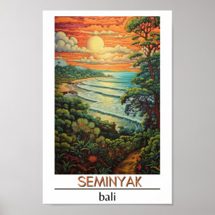 Bali Indonesië Reizen Seminyak Poster
