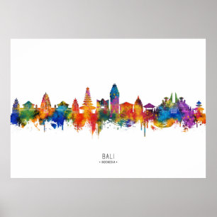 Bali Indonesië Skyline Poster